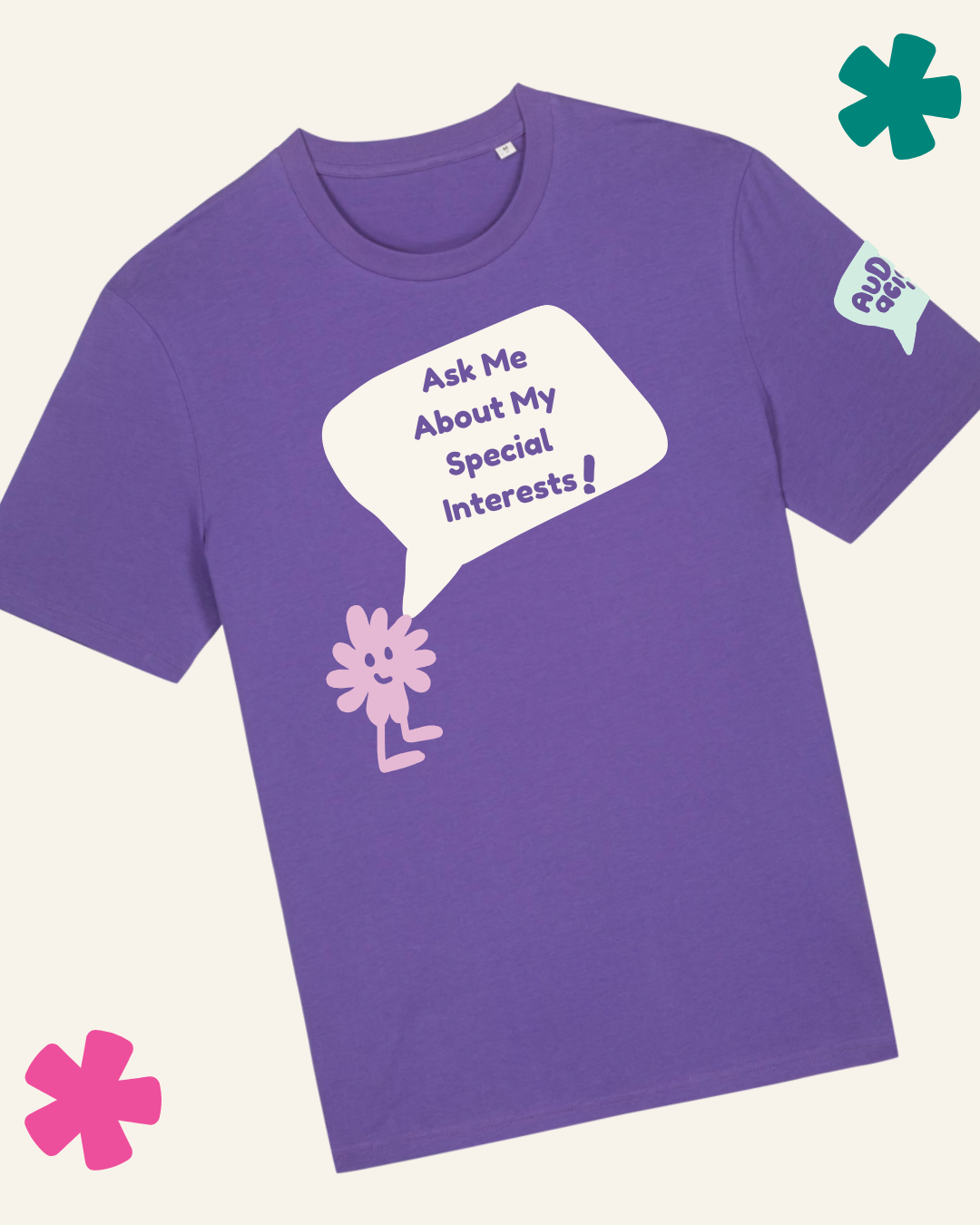 AuDHDacious Humans Glow in the Dark T-Shirt | AuDHD Neurodivergent Slogan Tee - Something Profound