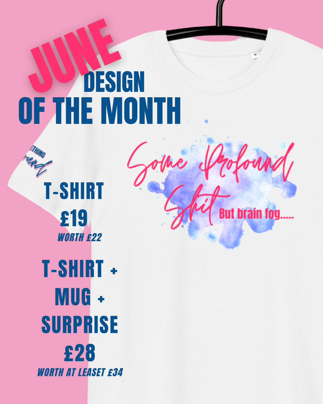 Some profound sh*t blue splash organic cotton t-shirt