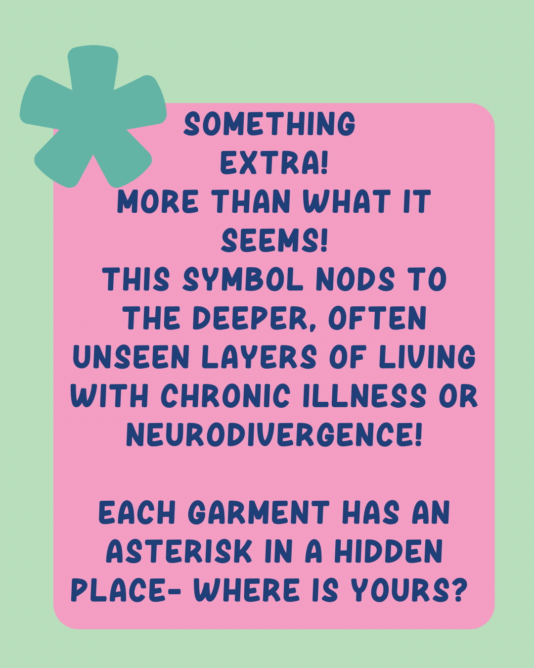 Something extra asterisk explanation deeper meaning