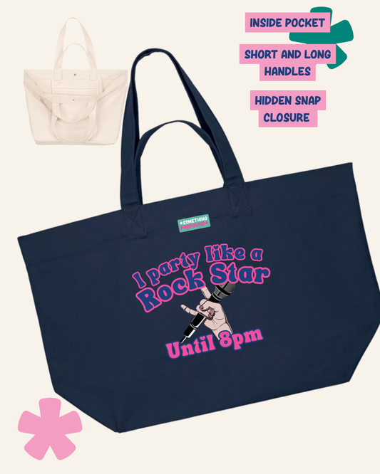 Chronic Illness Party Like A Rock Star Recycled Cotton Shopping Bag Something Profound