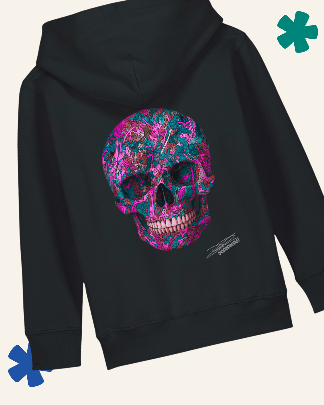 Kids Graffiti Skull Pink David Kirkman Art Hoodie