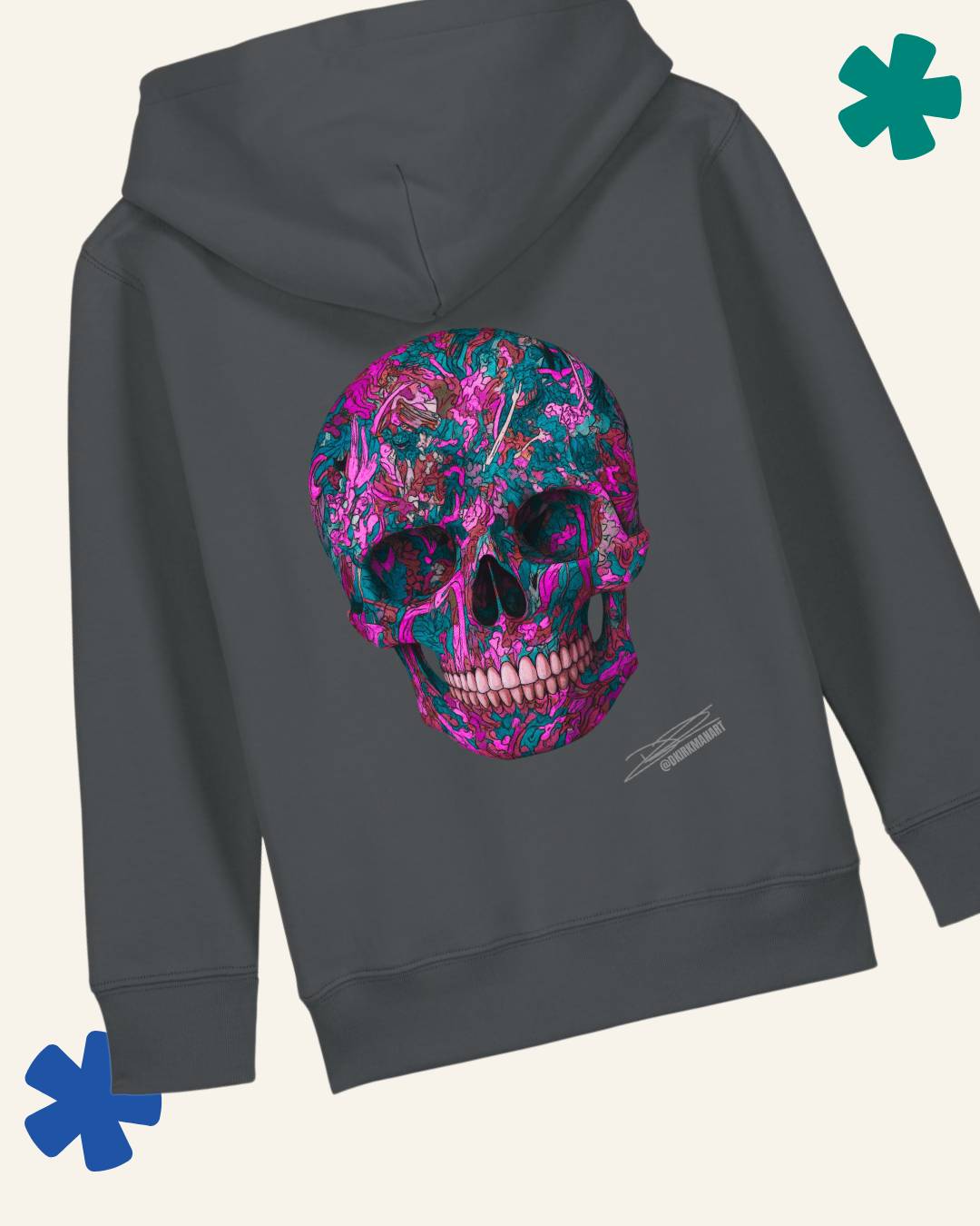 Kids Graffiti Skull Pink David Kirkman Art Hoodie