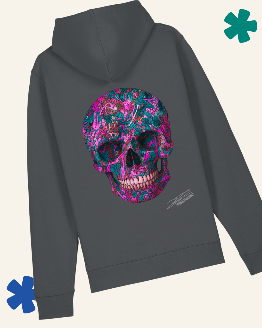 Graffiti Skull Pink David Kirkman Art Hoodie