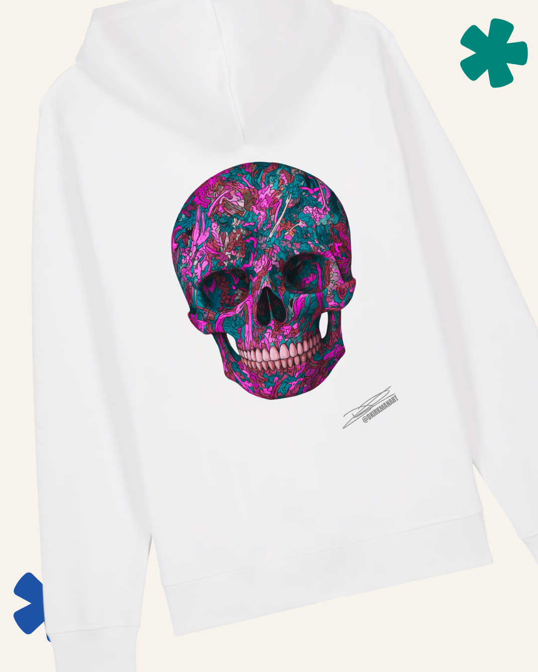 Graffiti Skull Pink David Kirkman Art Hoodie