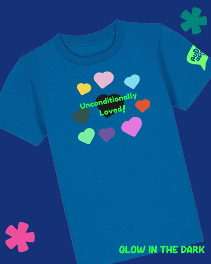 AuDHDacious Humans Glow In The Dark Kids T-Shirt | AuDHD Neurodivergent Slogan Tee
