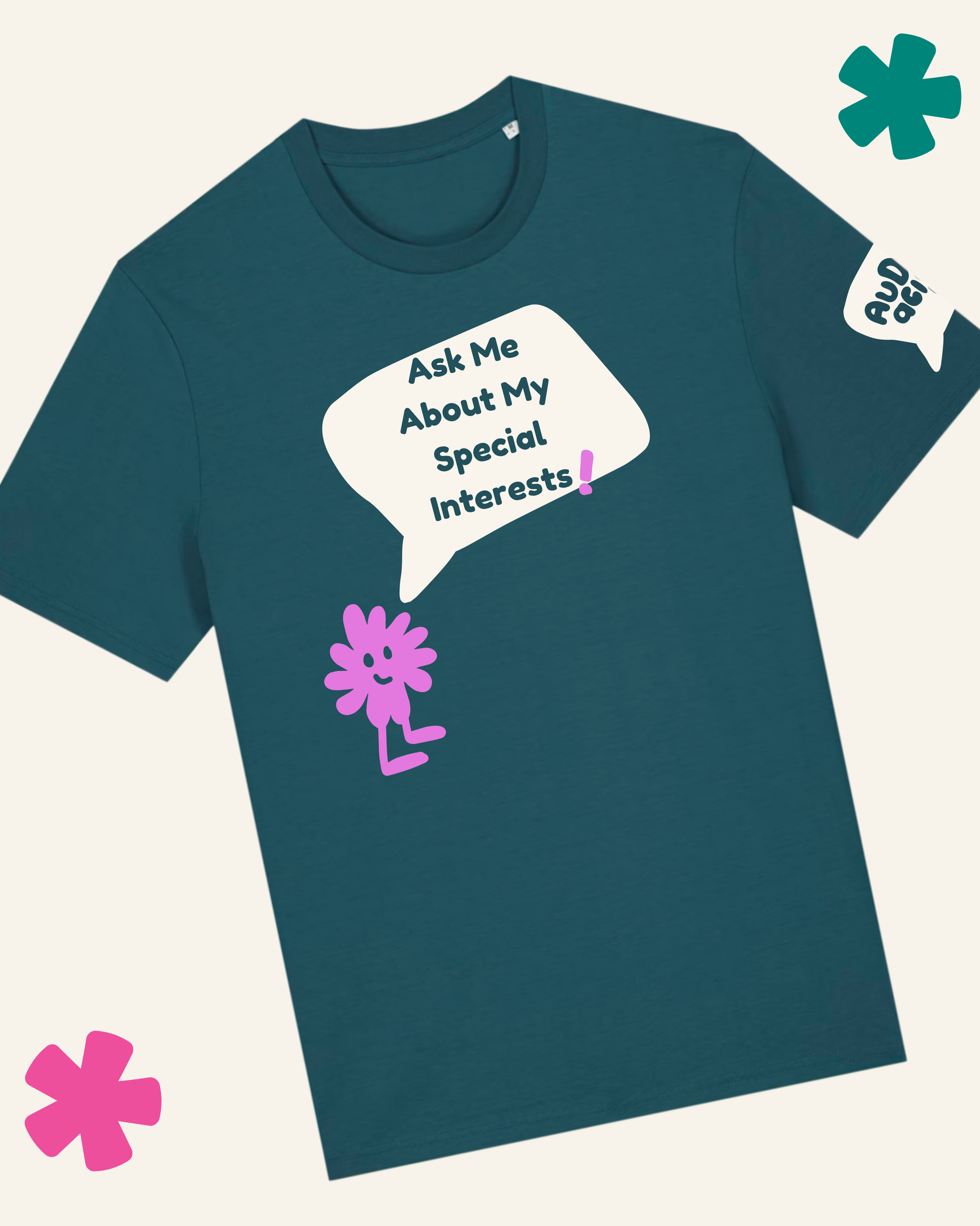 AuDHDacious Humans Glow in the Dark T-Shirt | AuDHD Neurodivergent Slogan Tee - Something Profound 