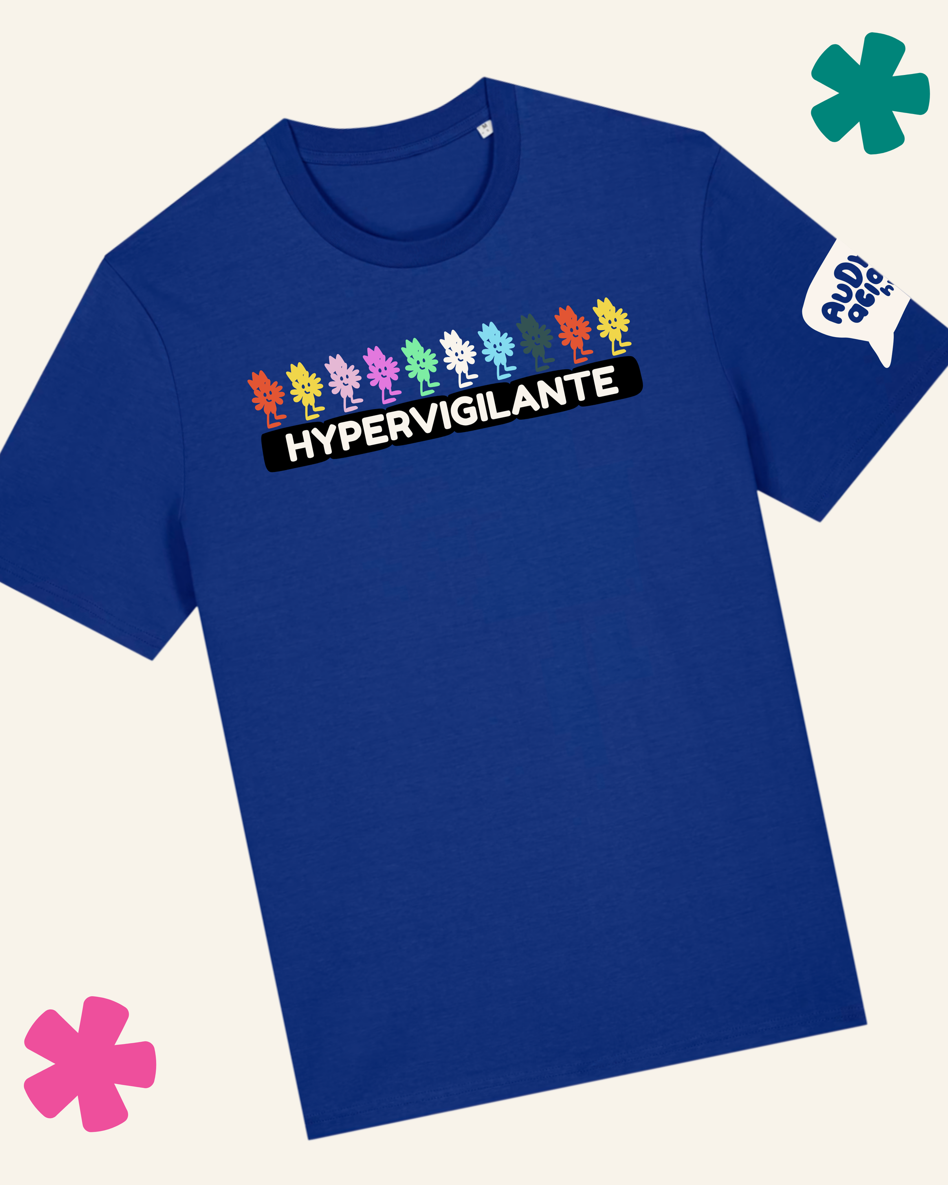 AuDHDacious Humans Glow in the Dark T-Shirt | AuDHD Neurodivergent Slogan Tee - Something Profound 