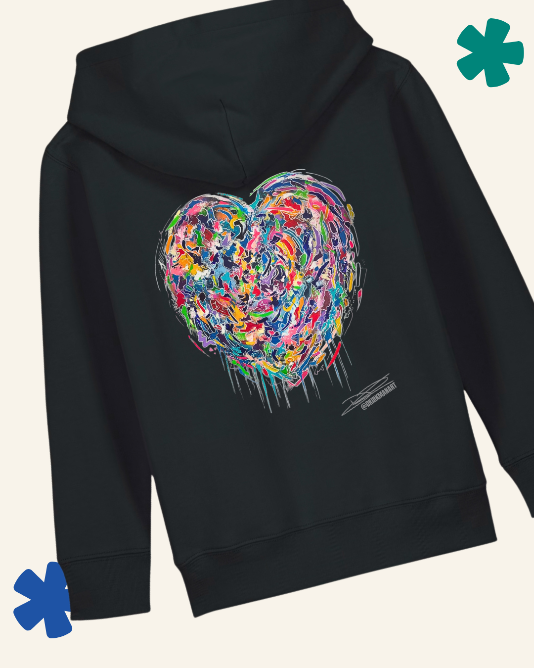 Kids Graffiti Heart David Kirkman Art Hoodie