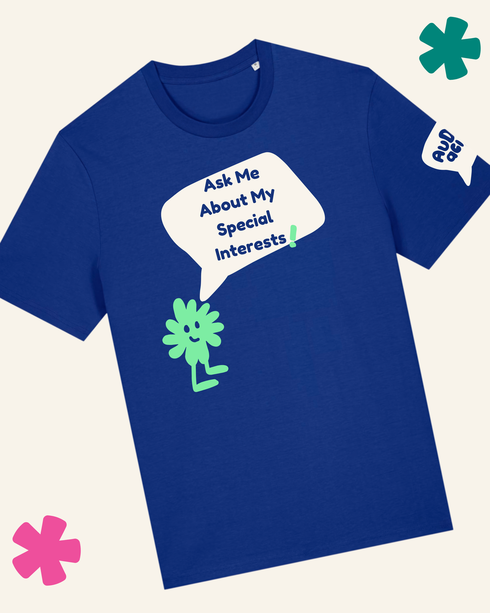AuDHDacious Humans Glow in the Dark T-Shirt | AuDHD Neurodivergent Slogan Tee - Something Profound 