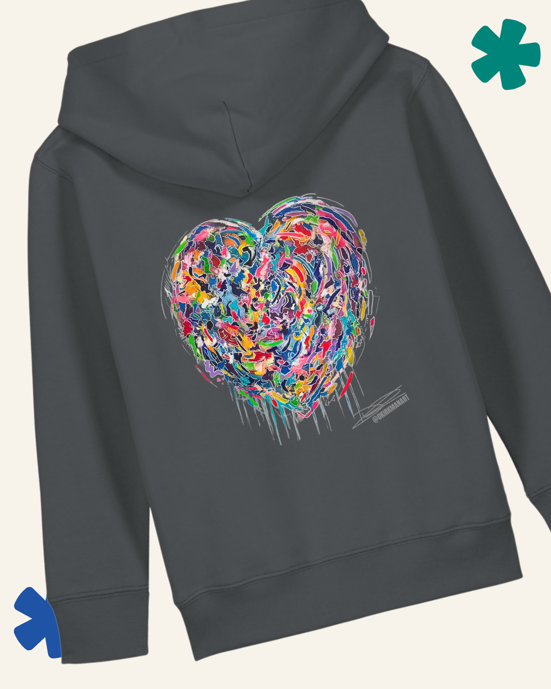 Kids Graffiti Heart David Kirkman Art Hoodie
