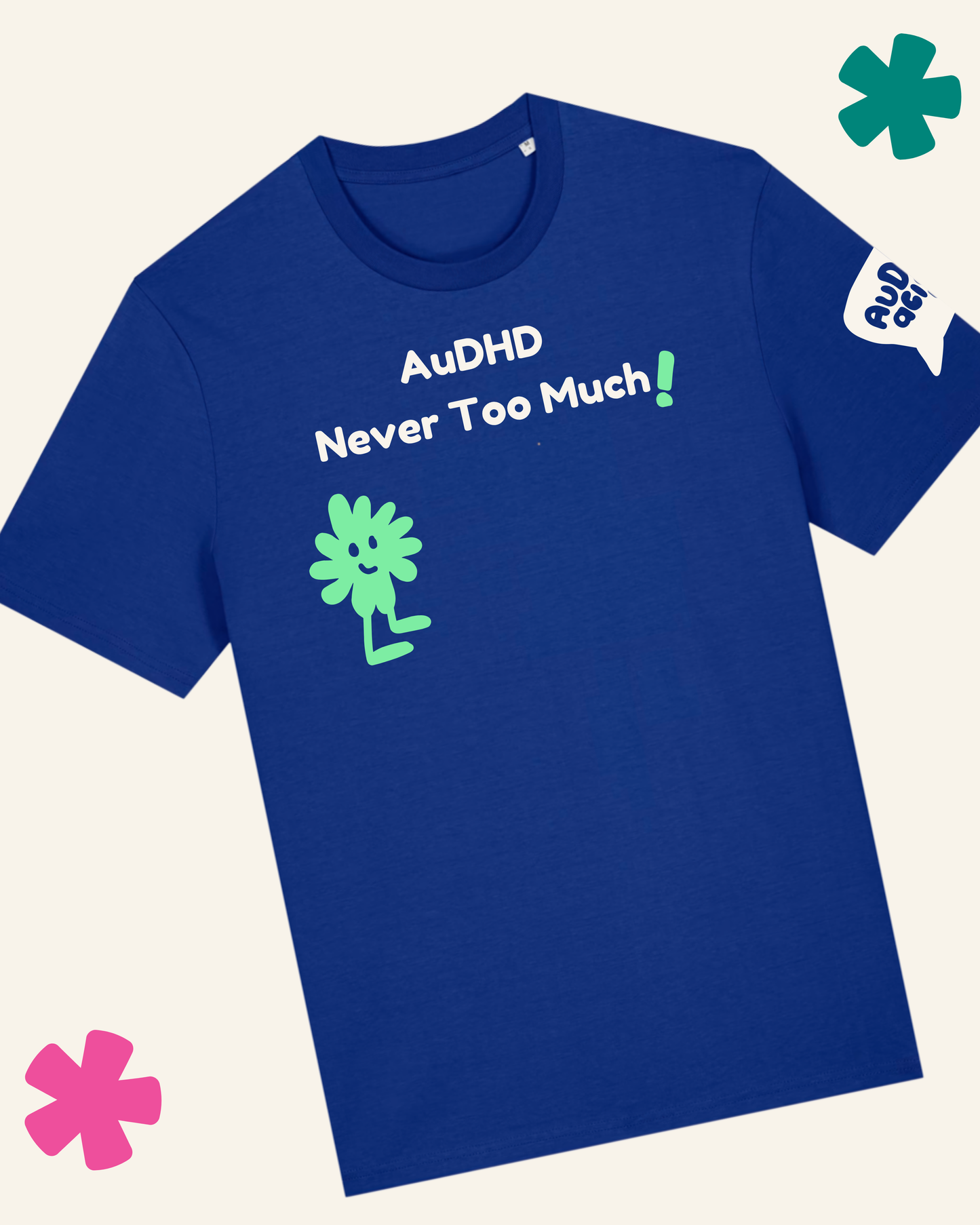 AuDHDacious Humans UV Colour Change T-Shirt | AuDHD Neurodivergent Slogan Tee