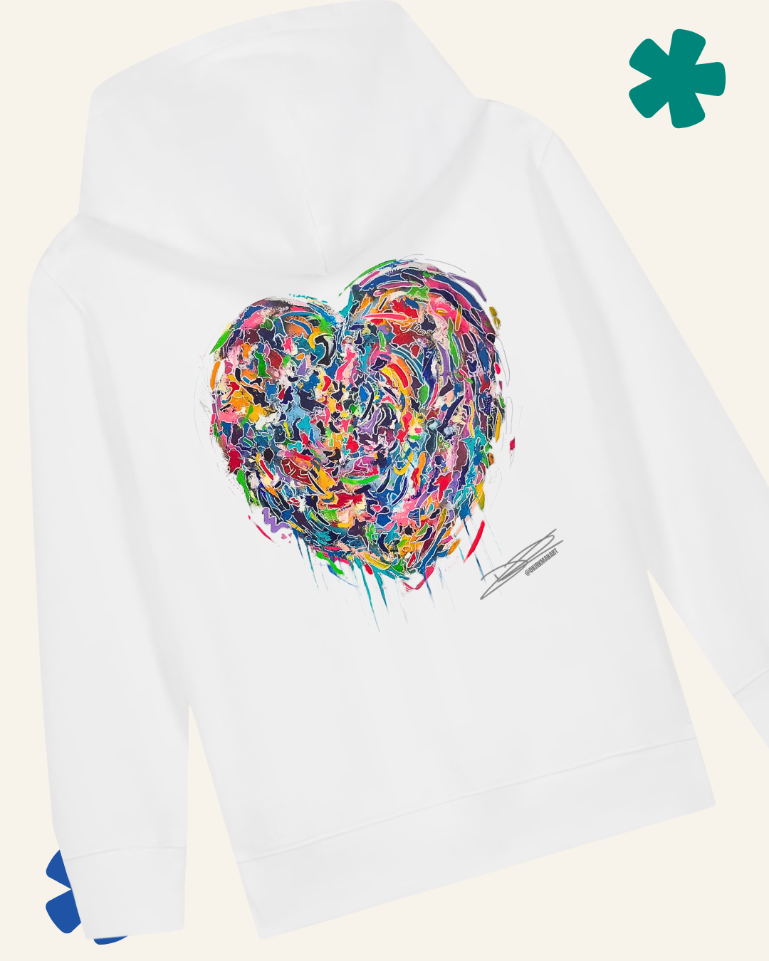 Kids Graffiti Heart David Kirkman Art Hoodie