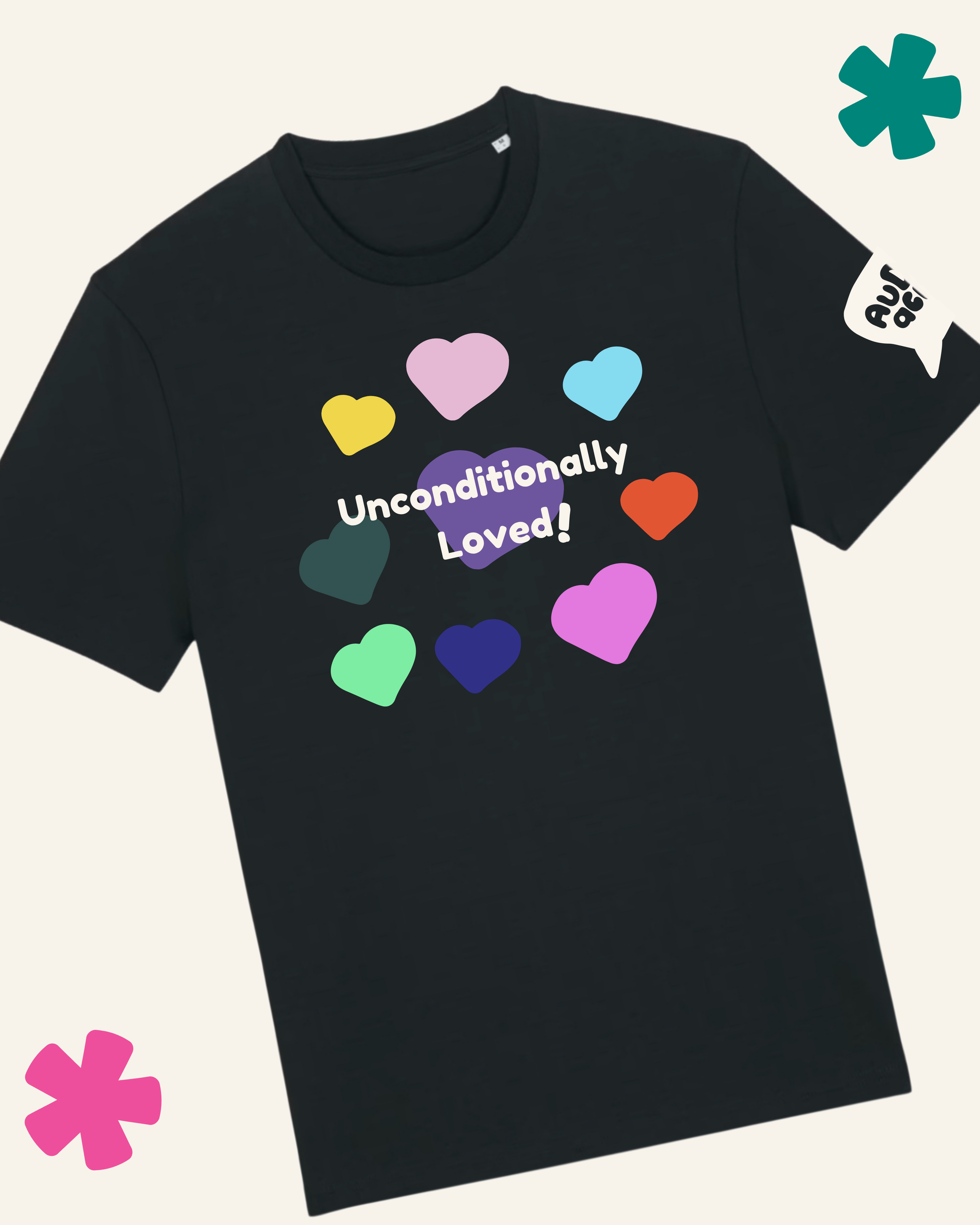 AuDHDacious Humans UV Colour Change Kids T-Shirt | AuDHD Neurodivergent Slogan Tee - Something Profound 