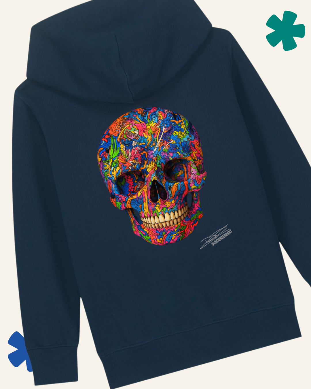 Kids Graffiti Skull David Kirkman Art Hoodie