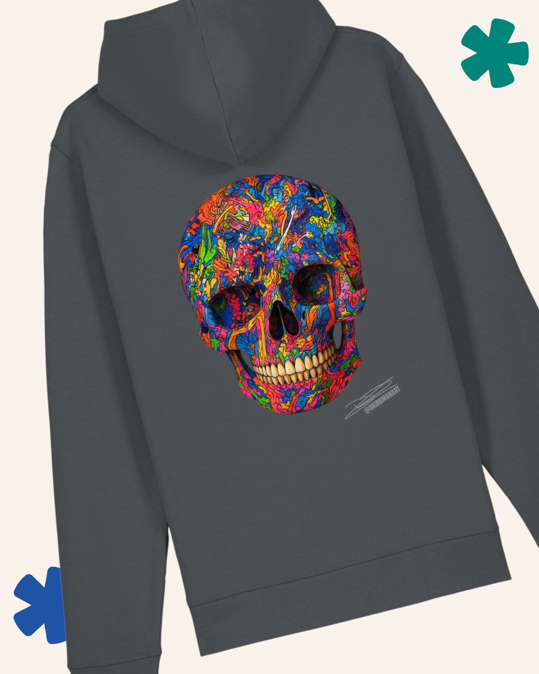 Graffiti Skull David Kirkman Art Hoodie