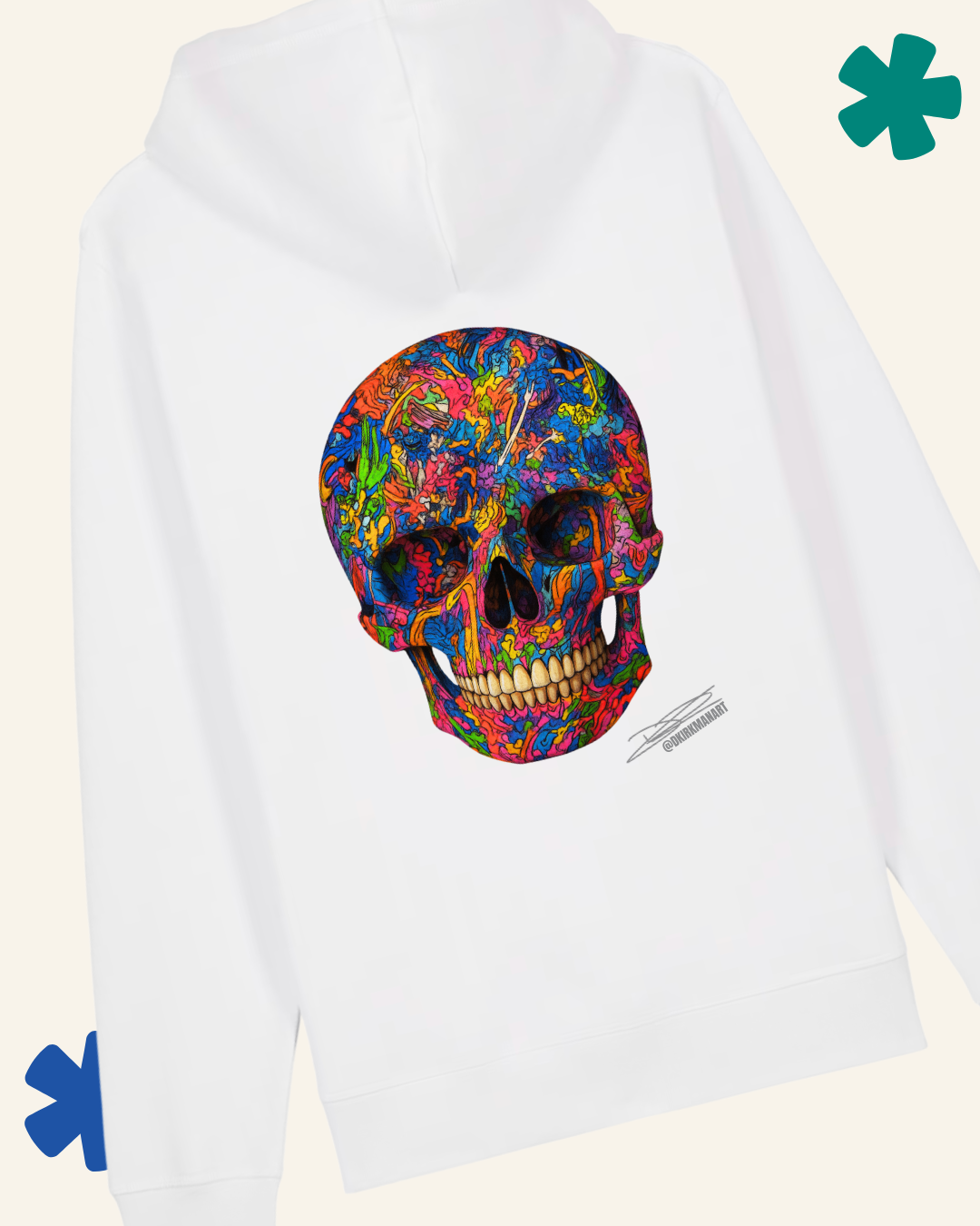 Graffiti Skull David Kirkman Art Hoodie