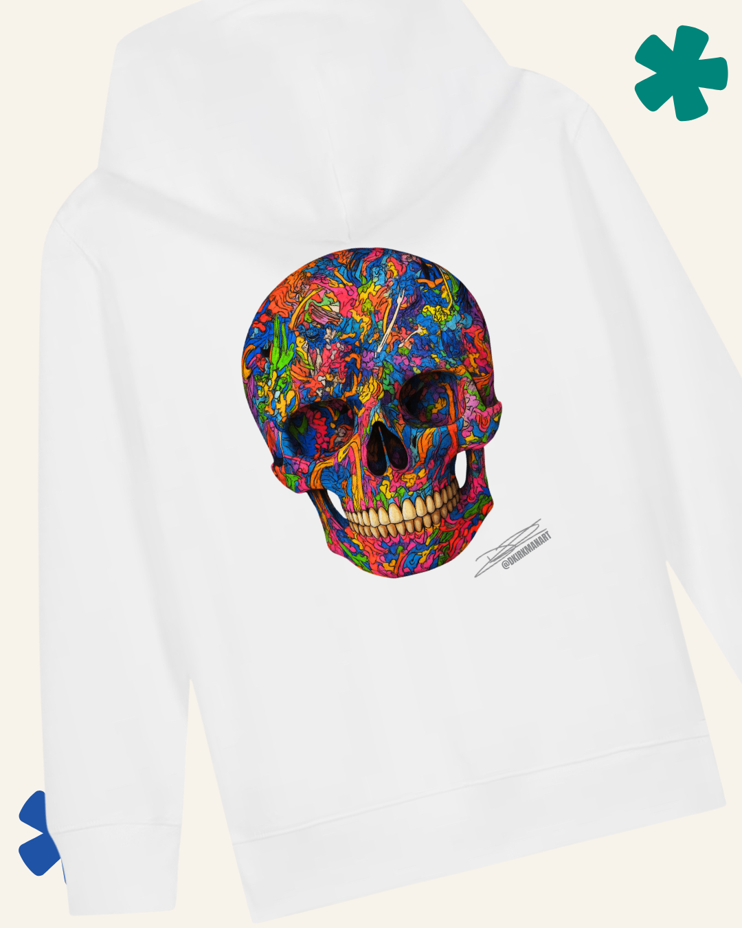 Kids Graffiti Skull David Kirkman Art Hoodie