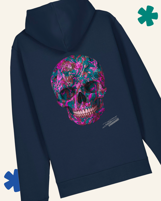 Graffiti Skull Pink David Kirkman Art Hoodie - Something Profound 