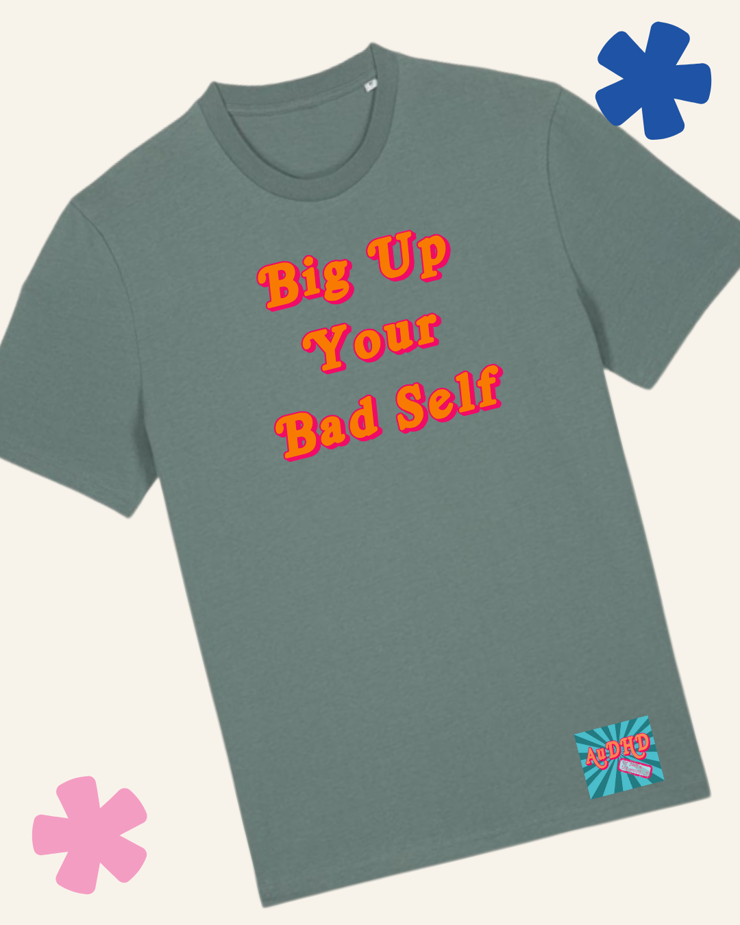 AuDHD or Just a Bit Weird t-shirt green bay colour – neurodivergent clothing UK