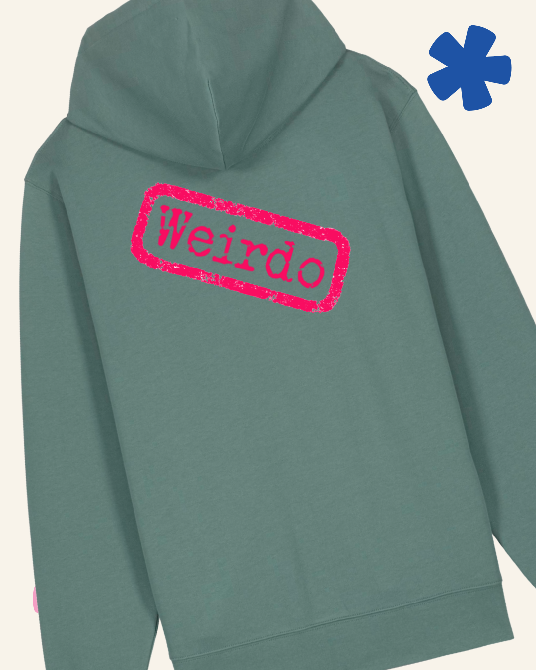 AuDHD zip hoodie Green Bay back slogan print – Something Profound neurodivergent collab