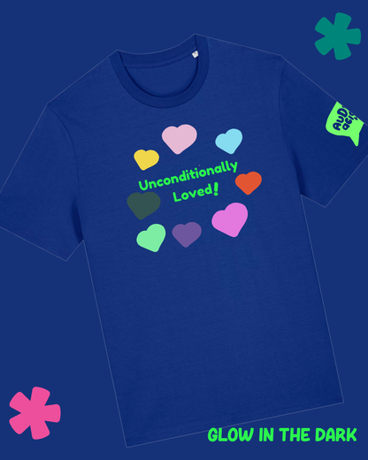 AuDHDacious Humans Glow in the Dark T-Shirt | AuDHD Neurodivergent Slogan Tee - Something Profound 