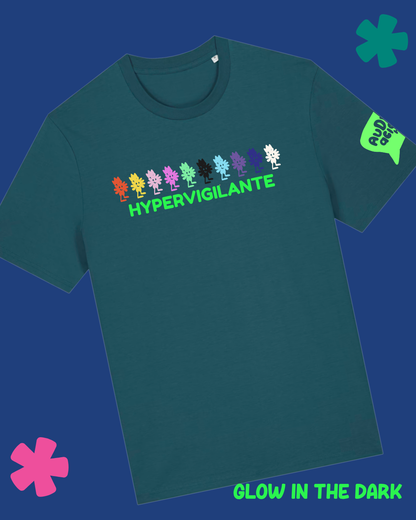 AuDHDacious Humans Glow In The Dark Kids T-Shirt | AuDHD Neurodivergent Slogan Tee - Something Profound 