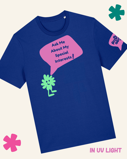 AuDHDacious Humans UV Colour Change T-Shirt | AuDHD Neurodivergent Slogan Tee - Something Profound 