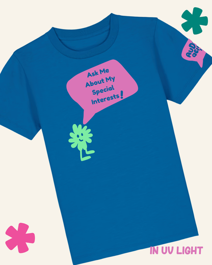 AuDHDacious Humans UV Colour Change Kids T-Shirt | AuDHD Neurodivergent Slogan Tee - Something Profound 