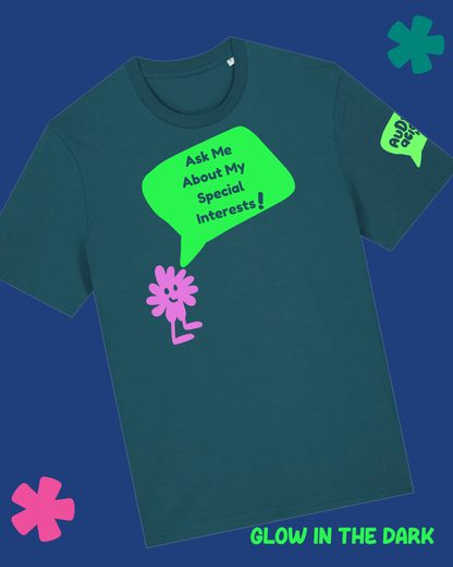 AuDHDacious Humans Glow In The Dark Kids T-Shirt | AuDHD Neurodivergent Slogan Tee - Something Profound 