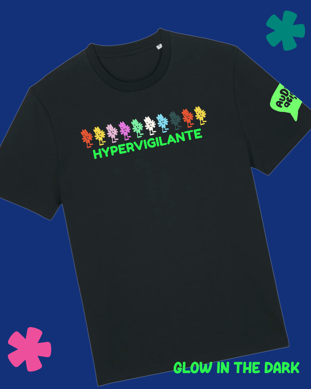 AuDHDacious Humans Glow In The Dark Kids T-Shirt | AuDHD Neurodivergent Slogan Tee - Something Profound 