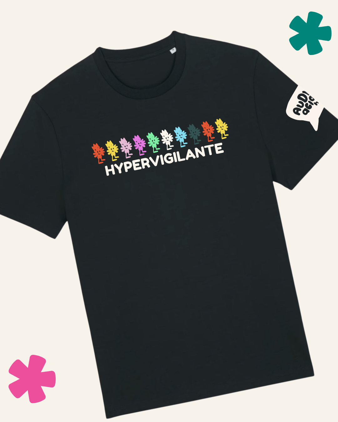 AuDHDacious Humans UV Colour Change Kids T-Shirt | AuDHD Neurodivergent Slogan Tee - Something Profound 