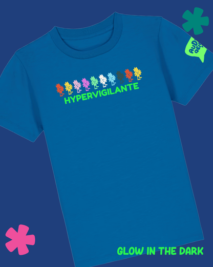 AuDHDacious Humans Glow In The Dark Kids T-Shirt | AuDHD Neurodivergent Slogan Tee - Something Profound 