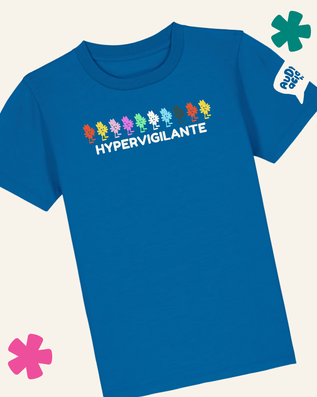 AuDHDacious Humans UV Colour Change Kids T-Shirt | AuDHD Neurodivergent Slogan Tee - Something Profound 