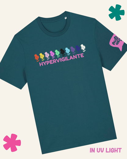 AuDHDacious Humans UV Colour Change Kids T-Shirt | AuDHD Neurodivergent Slogan Tee - Something Profound 