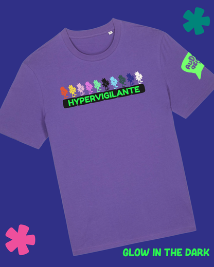 AuDHDacious Humans Glow in the Dark T-Shirt | AuDHD Neurodivergent Slogan Tee