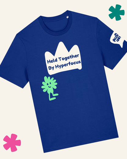 AuDHDacious Humans Glow in the Dark T-Shirt | AuDHD Neurodivergent Slogan Tee