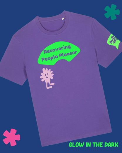 AuDHDacious Humans Glow in the Dark T-Shirt | AuDHD Neurodivergent Slogan Tee