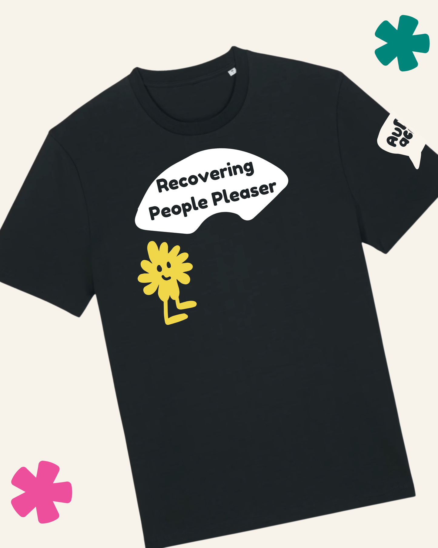 AuDHDacious Humans Glow in the Dark T-Shirt | AuDHD Neurodivergent Slogan Tee