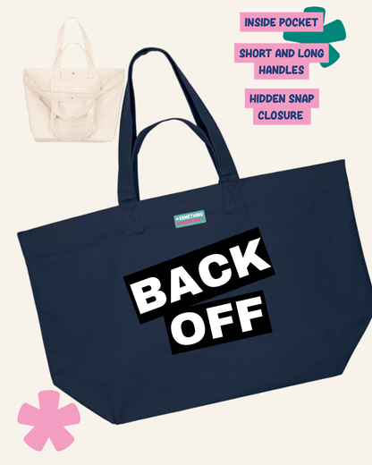 Autism Back Off Recycled Cotton Shopping Bag Something Profound