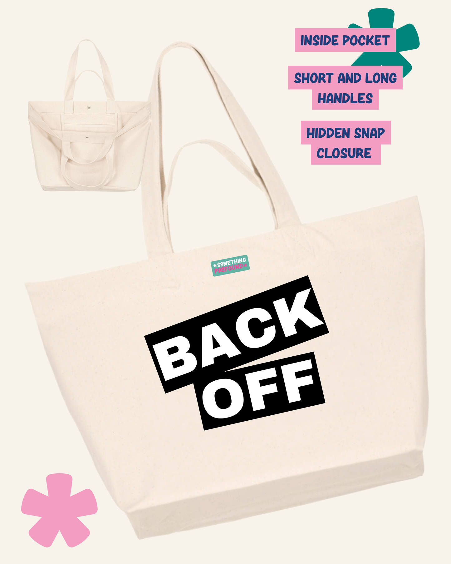 Autism Back Off Recycled Cotton Shopping Bag Something Profound