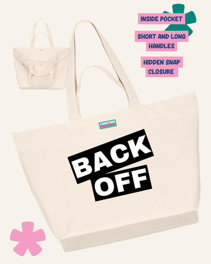 Autism Back Off Recycled Cotton Shopping Bag Something Profound