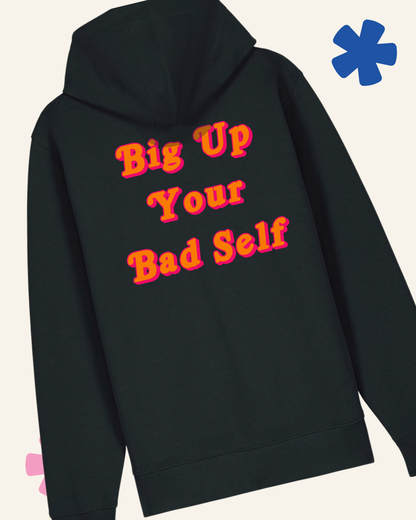 Big Up Your Bad Self neurodivergent zoodie – AuDHD or Just a Bit Weird podcast merch