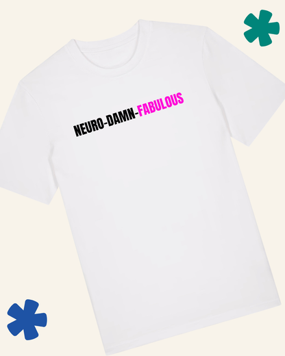 David Kirkman Wired Differently neurodivergent wearable art t-shirt in white — Something Profound