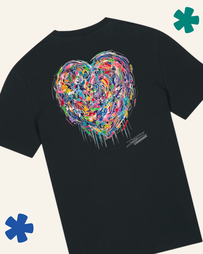 Graffiti Heart David Kirkman  neurodivergent t-shirt in white — Something Profound