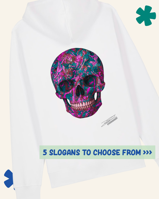 Graffiti Skull Pink David Kirkman Art Hoodie