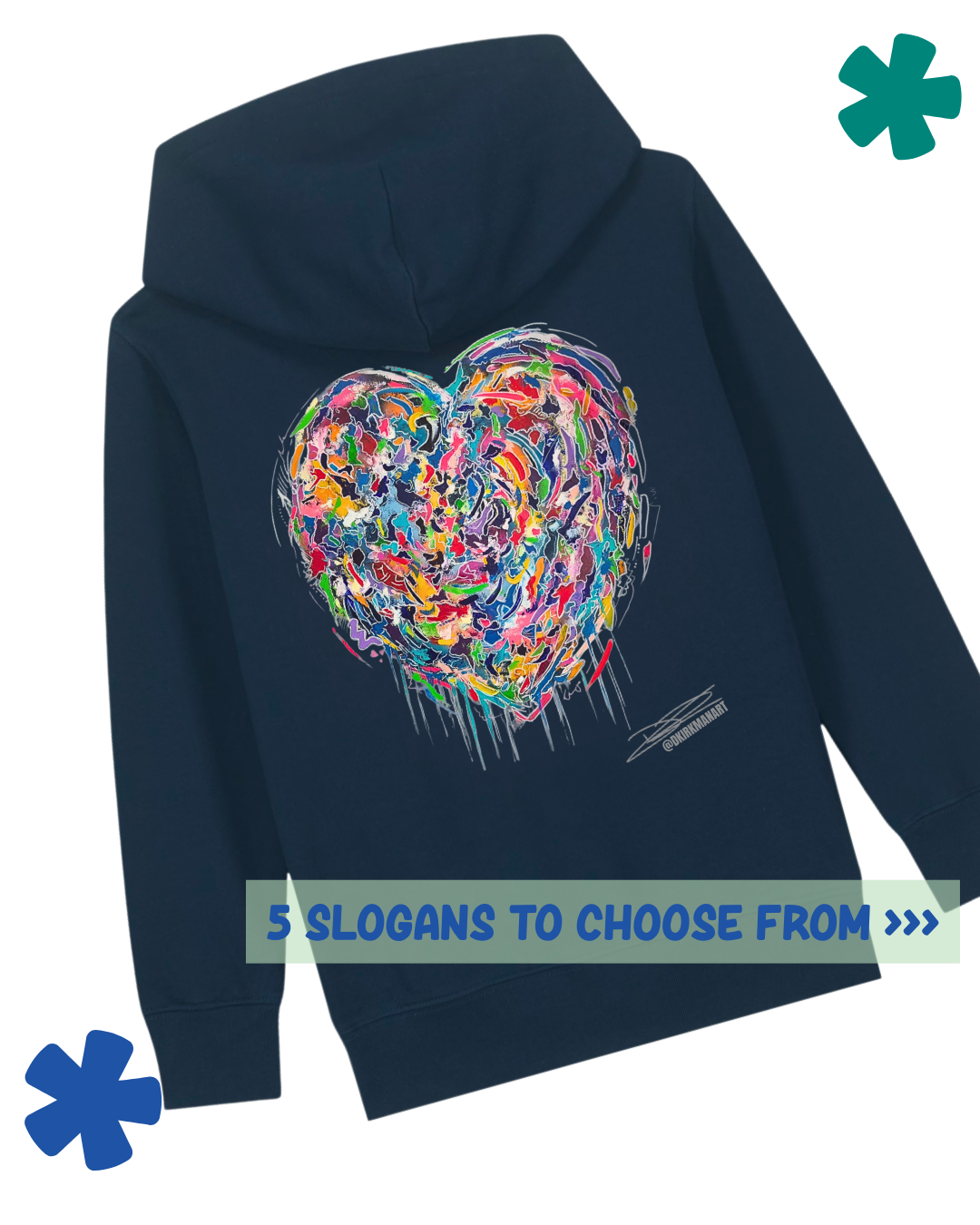 Kids Graffiti Heart David Kirkman Art Hoodie