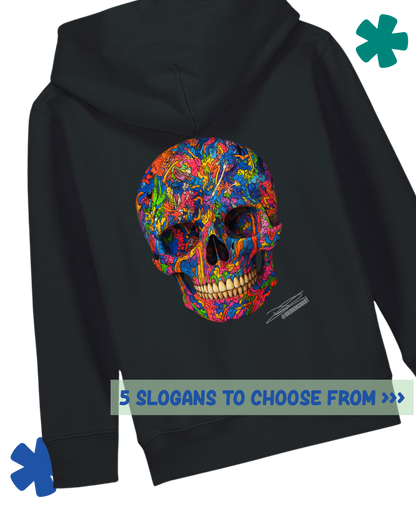 Kids Graffiti Skull David Kirkman Art Hoodie