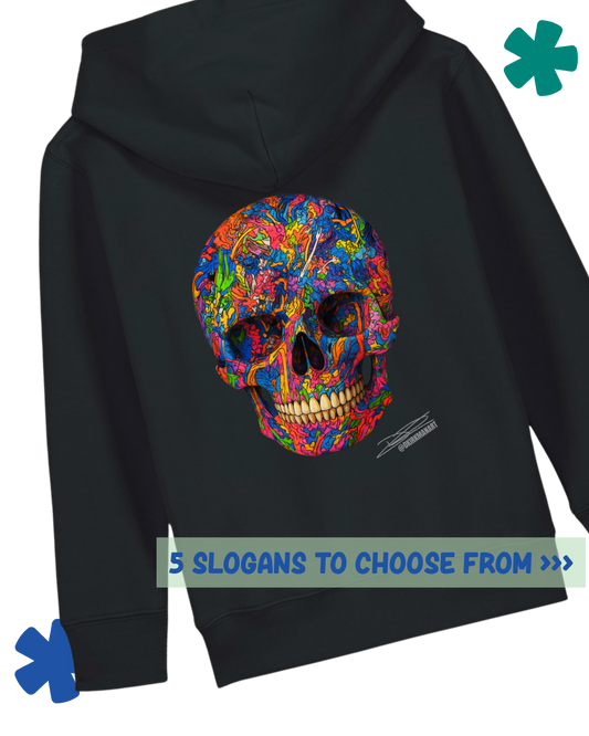 Kids Graffiti Skull David Kirkman Art Hoodie