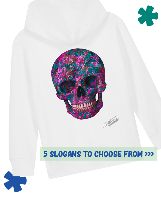 Kids Graffiti Skull Pink David Kirkman Art Hoodie
