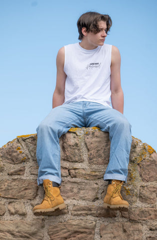 Jacob Giacopazzi sitting on the powder house looking cool af